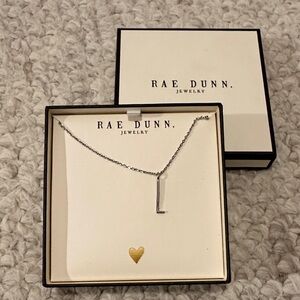 Rae Dunn Silver 'L' Pendant Necklace